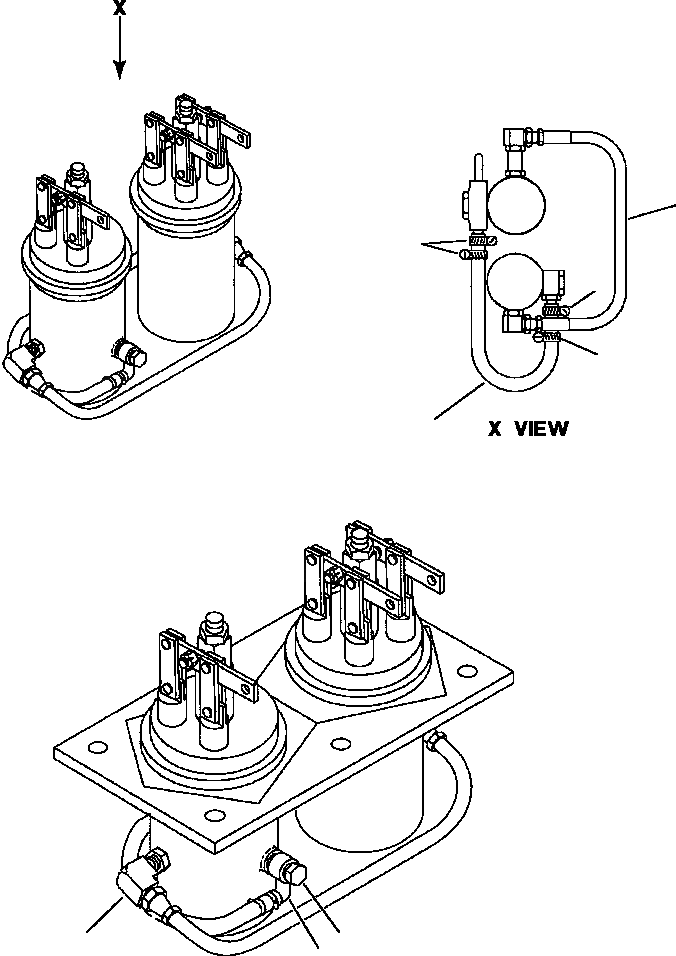 Схема запчастей Komatsu WA600-1LE - ГИДРОЛИНИЯ ДЛЯ ПЕРЕДН. НАВЕСН. ОБОРУД (/) УПРАВЛ-Е РАБОЧИМ ОБОРУДОВАНИЕМ