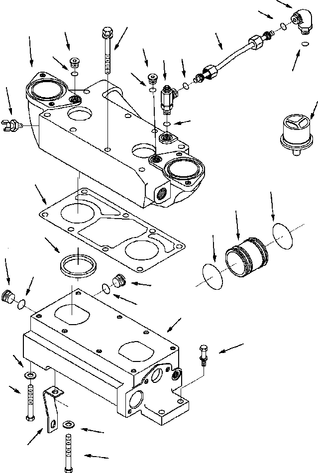 Схема запчастей Komatsu WA600-1LE - ТЕРМОСТАТ & ТЕРМОСТАТ СИСТЕМА ОХЛАЖДЕНИЯ