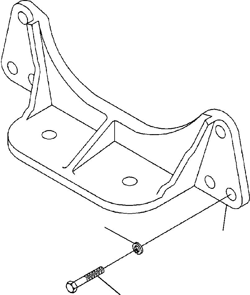 Схема запчастей Komatsu WA600-1LE - ПЕРЕДН. ДВИГАТЕЛЬ СУППОРТ КРЕПЛЕНИЕ ДВИГАТЕЛЯ