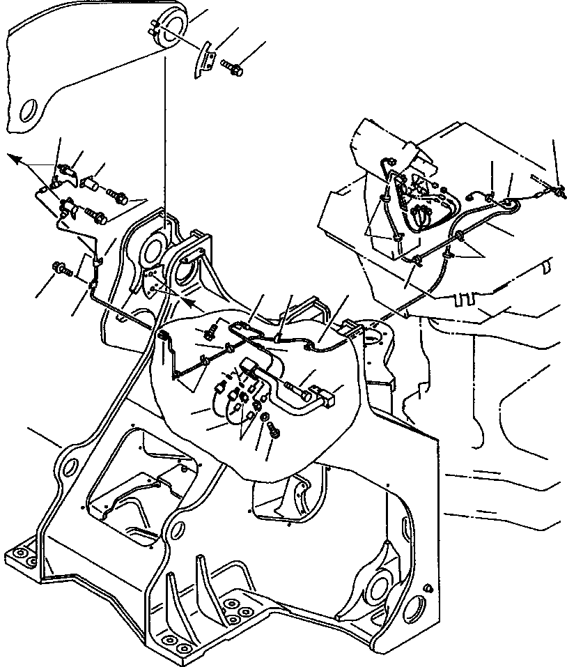 Схема запчастей Komatsu WA600-1L - СИГНАЛИЗ. ПЕРЕГРУЗКИ ЭЛЕКТРИКА -