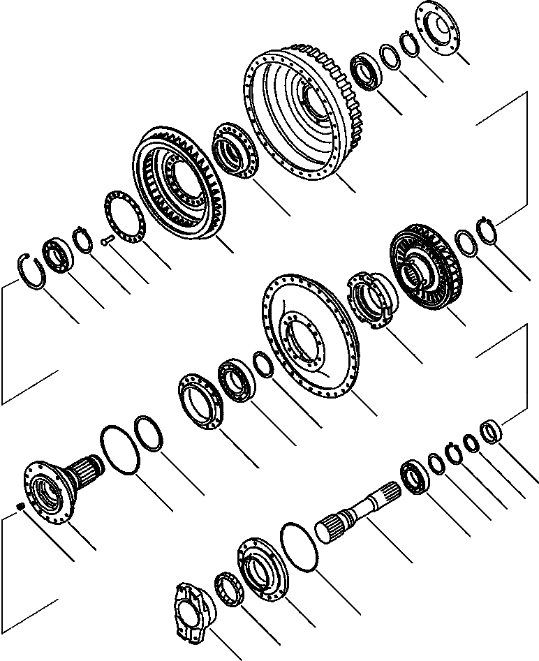 Схема запчастей Komatsu WA600-1L - ГИДРОТРАНСФОРМАТОР INTERNAL COMPONENTS -