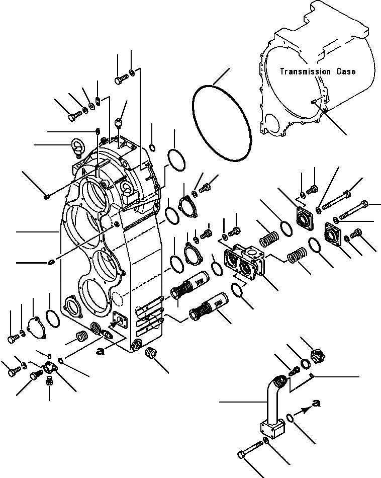 Схема запчастей Komatsu WA600-1L - ТРАНСМИССИЯ КОРПУС ПЕРЕДАЧИ -