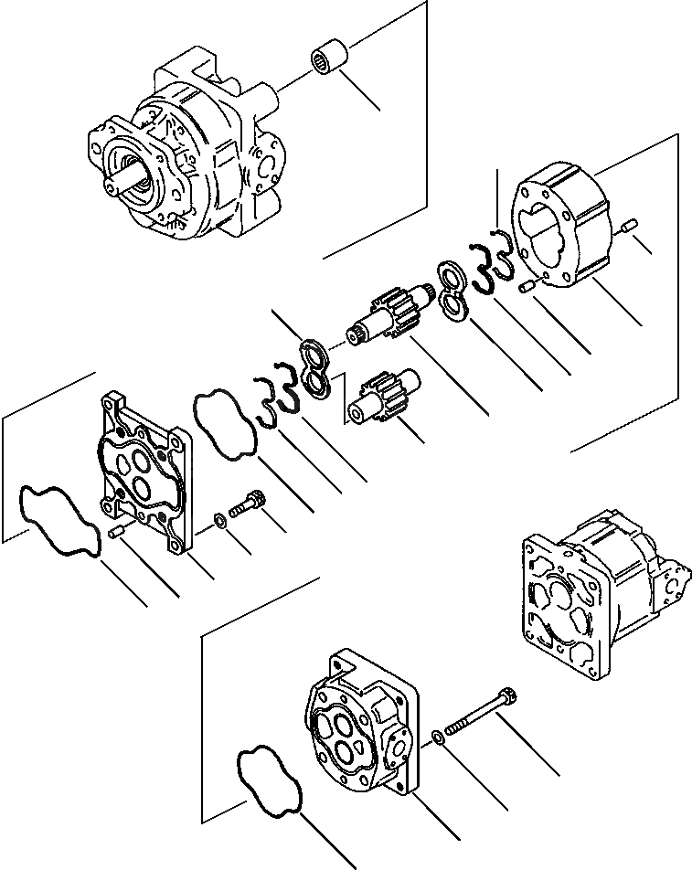 Схема запчастей Komatsu WA600-1L - ГИДР. НАСОС. ГИДРОТРАНСФОРМАТОР -