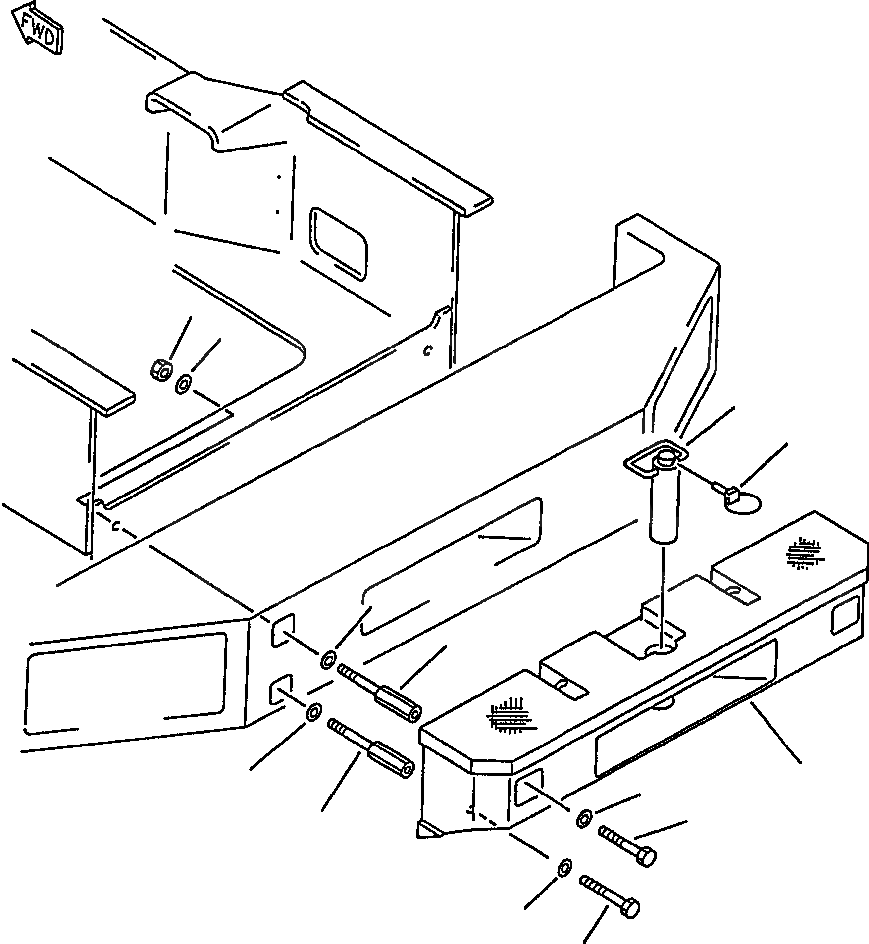 Схема запчастей Komatsu WA600-1L - ПРОТИВОВЕС ( ДОПОЛН. ) -