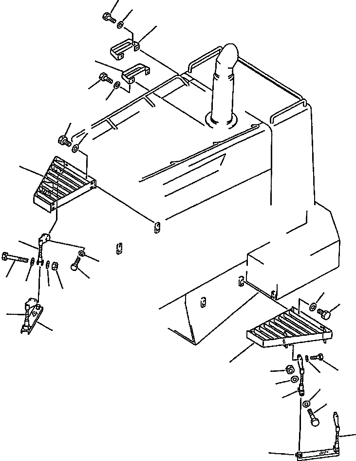 Схема запчастей Komatsu WA600-1L - ЗАДН. СТУПЕНИ -