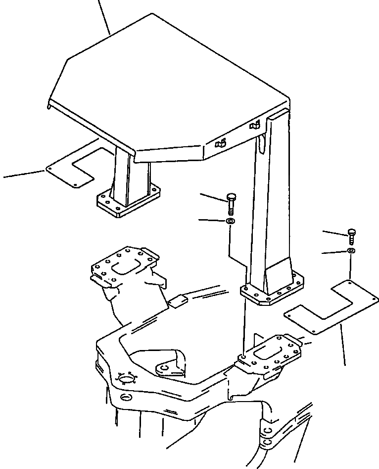 Схема запчастей Komatsu WA600-1L - СИСТЕМА ROPS -