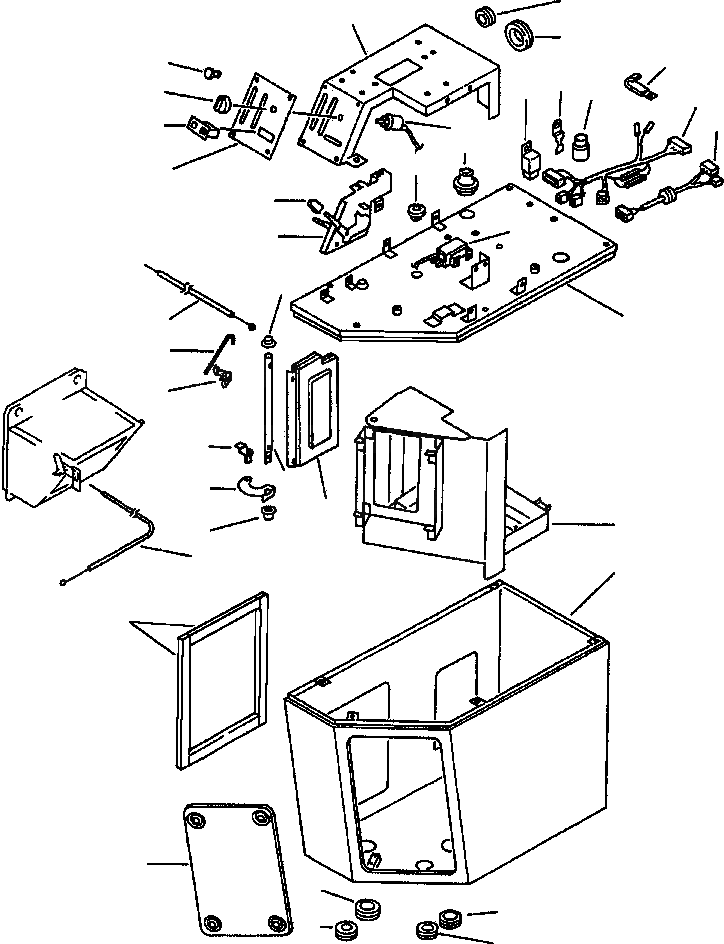 Схема запчастей Komatsu WA600-1L - БЛОК КОНДИЦИОНЕРА (DENSO) (/) -