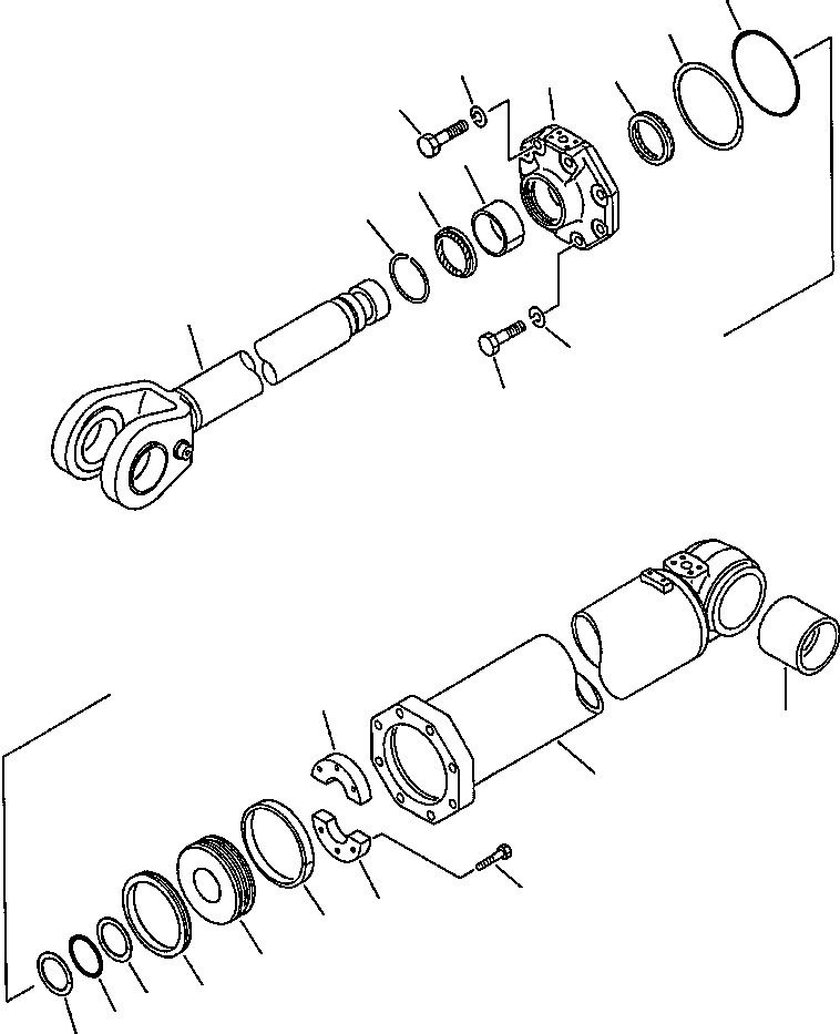 Схема запчастей Komatsu WA600-1L - ГИДРОЦИЛИНДР ПОДЪЕМА -