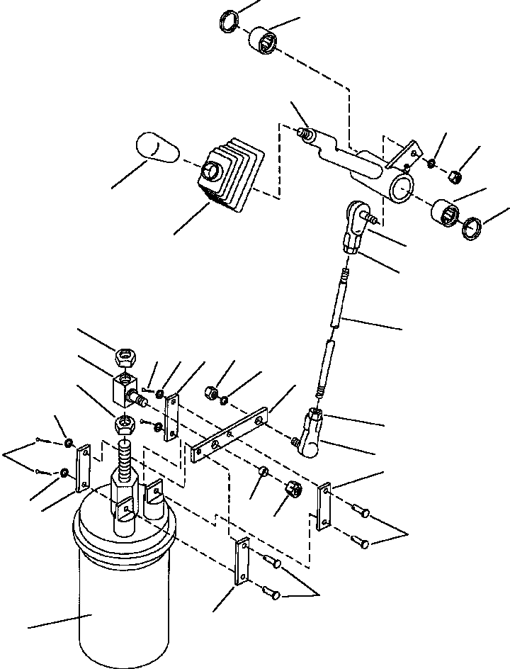 Схема запчастей Komatsu WA600-1L - УПРАВЛ. НАВЕСН. ОБОРУД. РЫЧАГ (ДЛЯ ПЕРЕДН. НАВЕСН. ОБОРУД) -