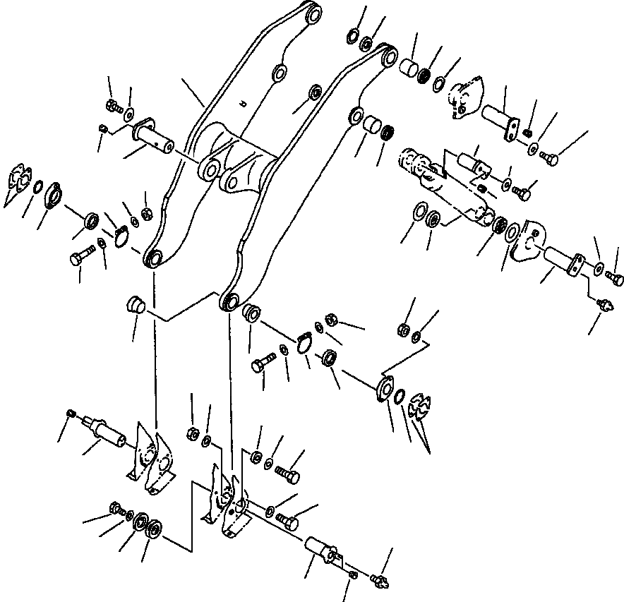 Схема запчастей Komatsu WA600-1L - РУКОЯТЬ, ВЫСОК. ПОДЪЕМ 7-