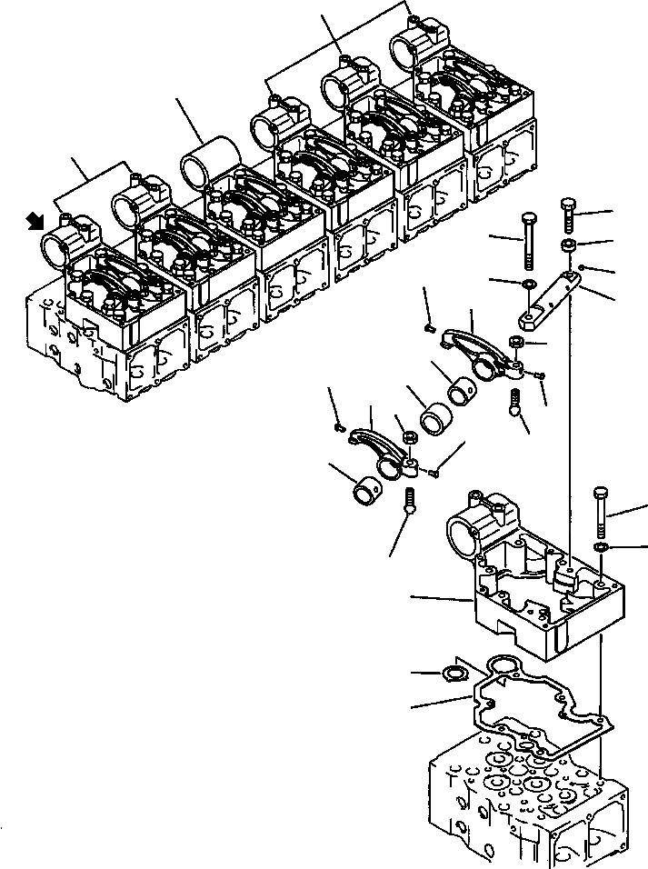 Схема запчастей Komatsu WA600-1L - РЫЧАГ КОРОМЫСЛАS E-