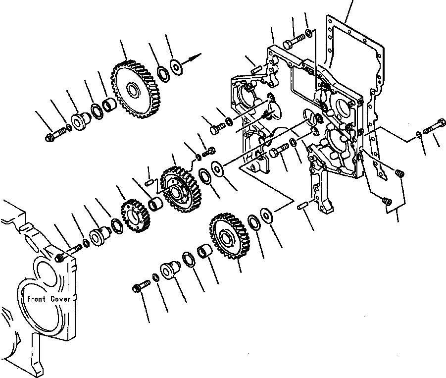Схема запчастей Komatsu WA600-1L - ПРОМЕЖУТОЧНАЯ ШЕСТЕРНЯS E-