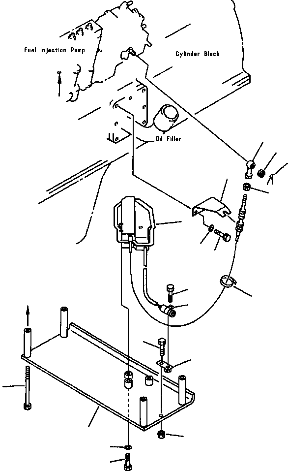Схема запчастей Komatsu WA600-1L - ТОПЛИВН. НАСОС СОЛЕНОИД E-