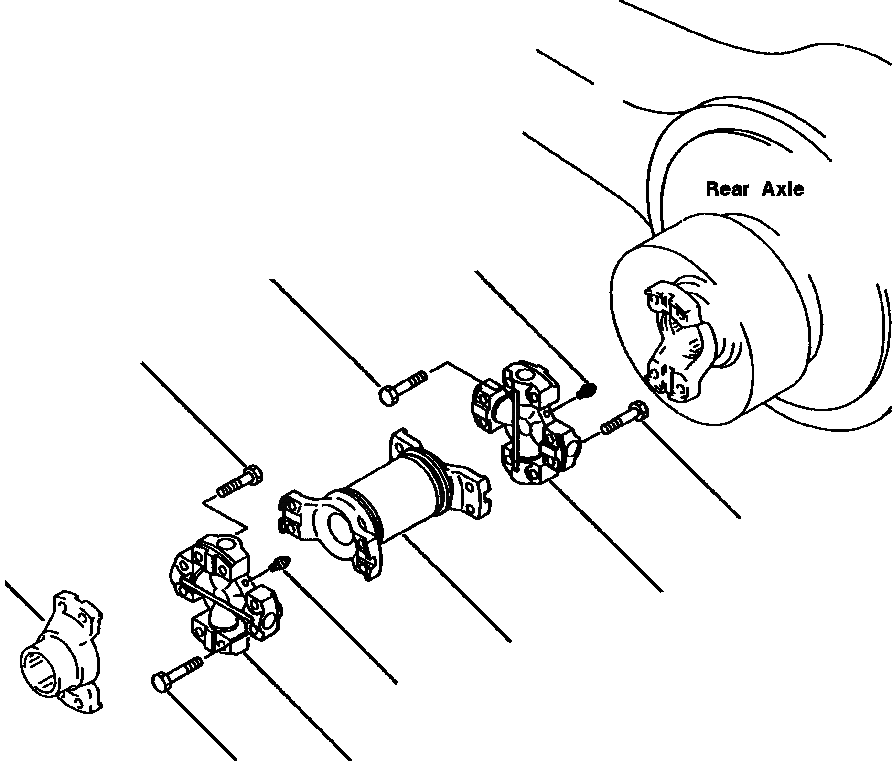 Схема запчастей Komatsu WA600-1L SUPPLEMENT - ВЕДУЩ. ВАЛ (ЗАДН. - ON MACHINES заводской номер A9 И UP) ВЕДУЩ. ВАЛ, МОСТS КОЛЕСА & ТОРМОЗ. СИСТЕМАS