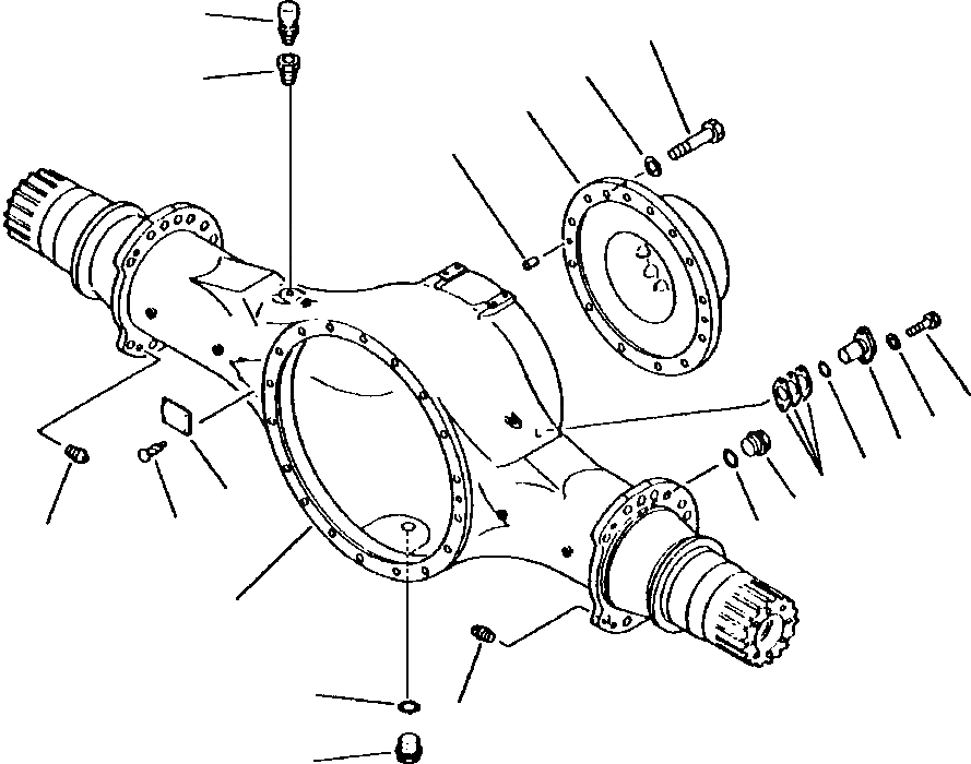 Схема запчастей Komatsu WA600-1L SUPPLEMENT - КОРПУС ЗАДНЕГО МОСТА ВЕДУЩ. ВАЛ, МОСТS КОЛЕСА & ТОРМОЗ. СИСТЕМАS