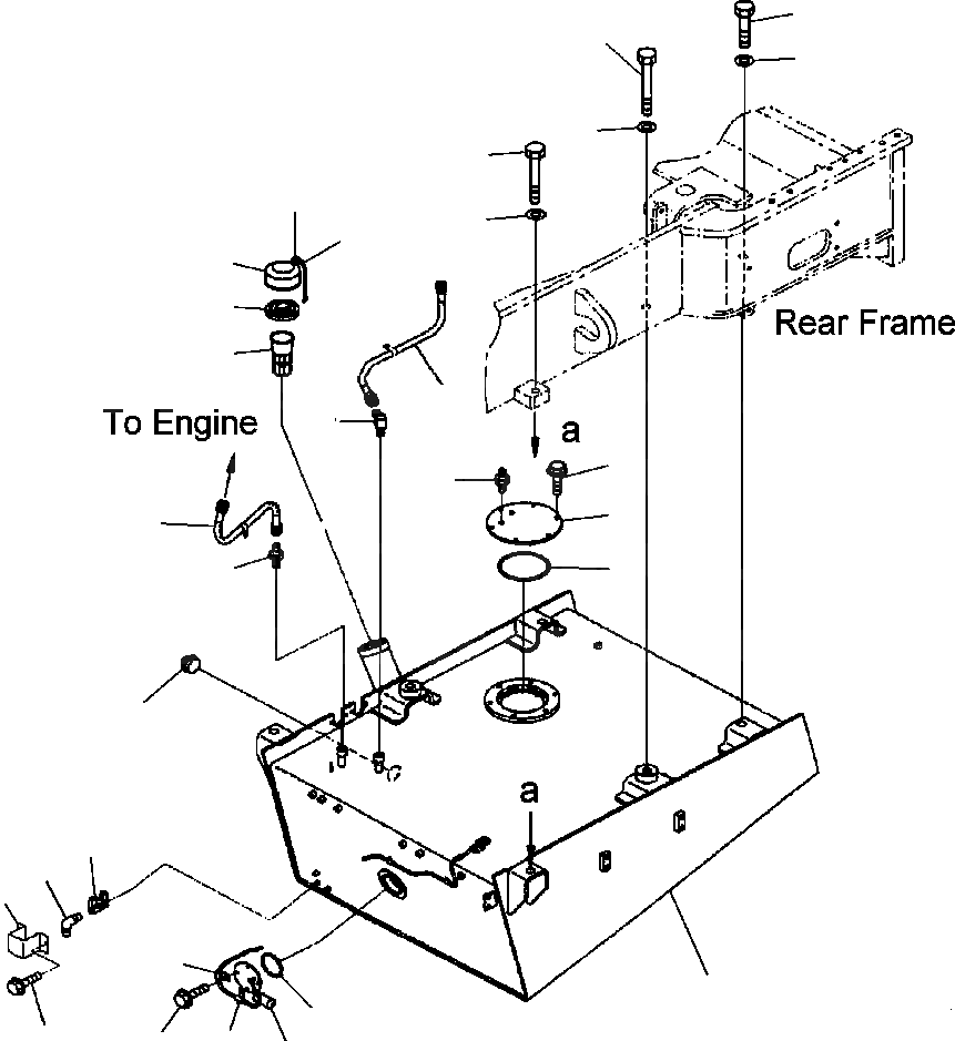 Схема запчастей Komatsu WA600-3 - D-A ТОПЛИВН. БАК. AND УРОВЕНЬ ДАТЧИК ТОПЛИВН. БАК. AND КОМПОНЕНТЫ