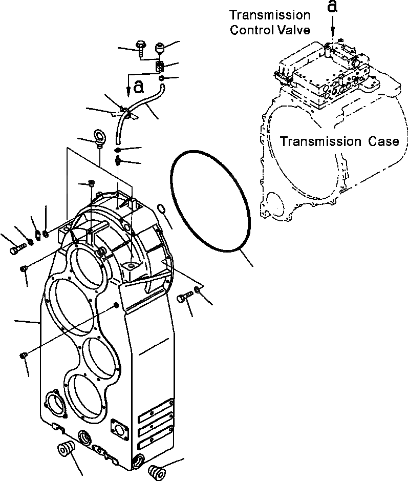 Схема запчастей Komatsu WA600-3 - F-A ТРАНСМИССИЯ КОРПУС ПЕРЕДАЧИ СИЛОВАЯ ПЕРЕДАЧА И КОНЕЧНАЯ ПЕРЕДАЧА