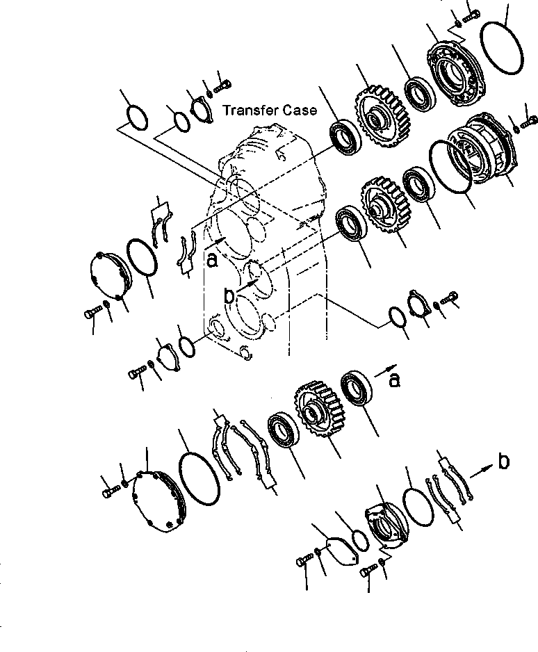 Схема запчастей Komatsu WA600-3 - F-7A ТРАНСМИССИЯ ВХОД И ПРОМЕЖУТОЧНАЯ ШЕСТЕРНЯ СИЛОВАЯ ПЕРЕДАЧА И КОНЕЧНАЯ ПЕРЕДАЧА