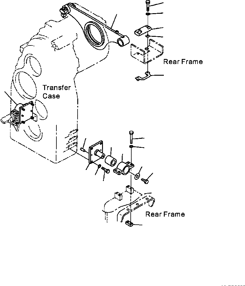 Схема запчастей Komatsu WA600-3 - F8-A ЧАСТИ КРЕПЛЕНИЯ ТРАНСМИССИИ СИЛОВАЯ ПЕРЕДАЧА И КОНЕЧНАЯ ПЕРЕДАЧА