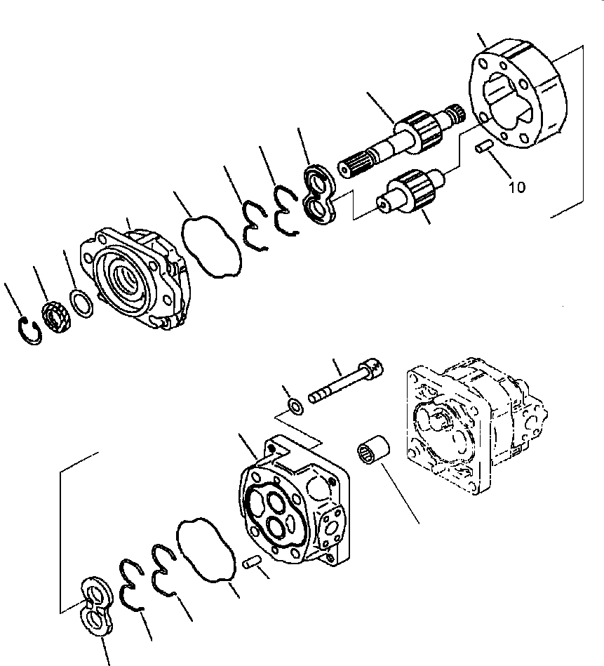 Схема запчастей Komatsu WA600-3 - H8-A ГИДР. НАСОС. ГИДРОТРАНСФОРМАТОР ПОДАЧА И PPC НАСОС ГИДРАВЛИКА