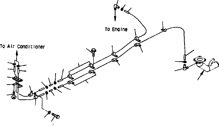 Схема запчастей Komatsu WA600-3 - K7-A ГИДР. ПРОВОД. ОБОГРЕВАТЕЛЯ OPERATORXD S ОБСТАНОВКА И СИСТЕМА УПРАВЛЕНИЯ