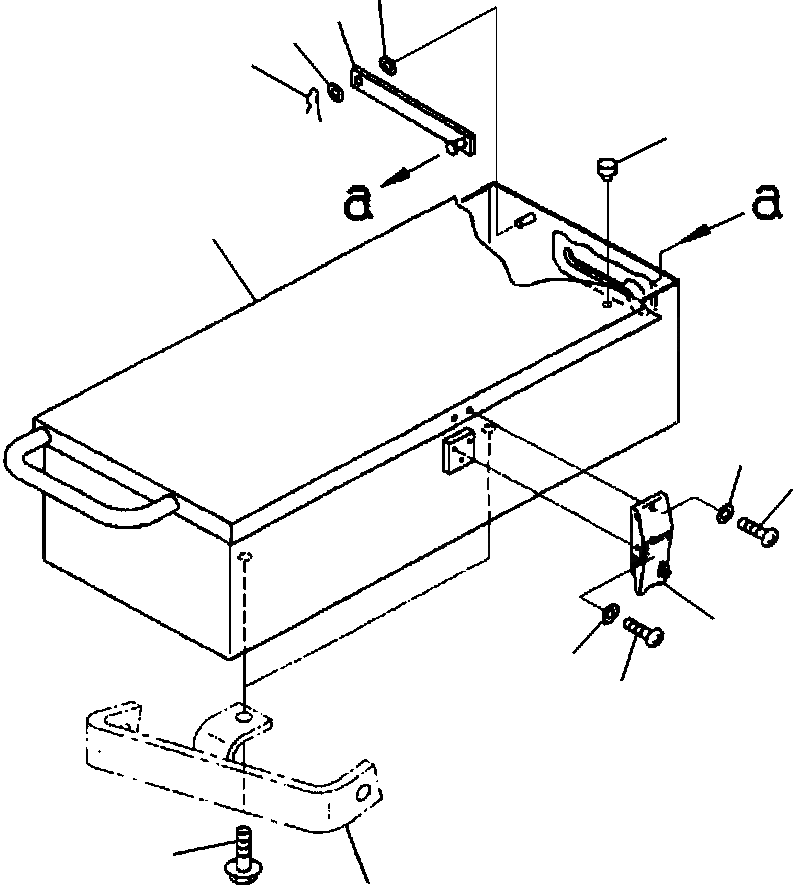Схема запчастей Komatsu WA600-3 - M-A ЛЕСТНИЦА ЯЩИК Д/ИНСТРУМЕНТА ЧАСТИ КОРПУСА
