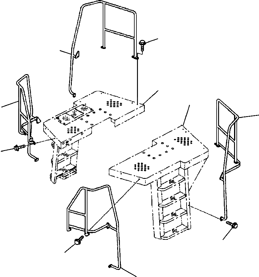 Схема запчастей Komatsu WA600-3 - M-A ПОРУЧНИКАБИНА  ЧАСТИ КОРПУСА