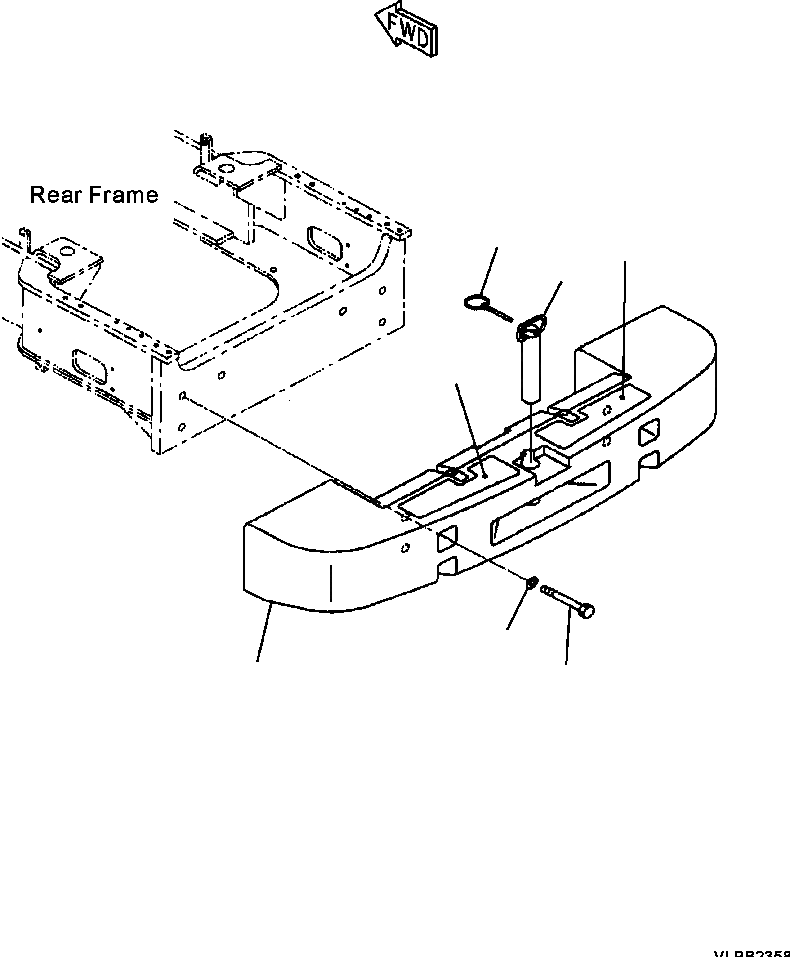 Схема запчастей Komatsu WA600-3 - M-A ПРОТИВОВЕС ЧАСТИ КОРПУСА