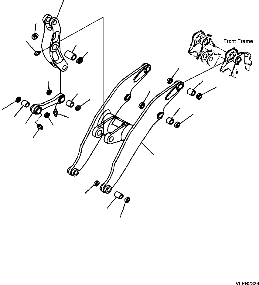 Схема запчастей Komatsu WA600-3 - T-A СТРЕЛА И КОЛЕНЧАТЫЙ РЫЧАГ 2-Х СЕКЦИОНН. КЛАПАН РАБОЧЕЕ ОБОРУДОВАНИЕ