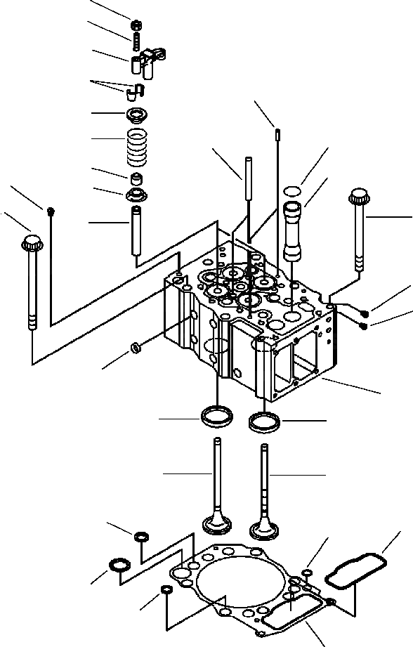 Схема запчастей Komatsu WA600-3LK - FIG. A-AB ГОЛОВКА ЦИЛИНДРОВ - БЕЗ КЛАПАН ДВИГАТЕЛЬ
