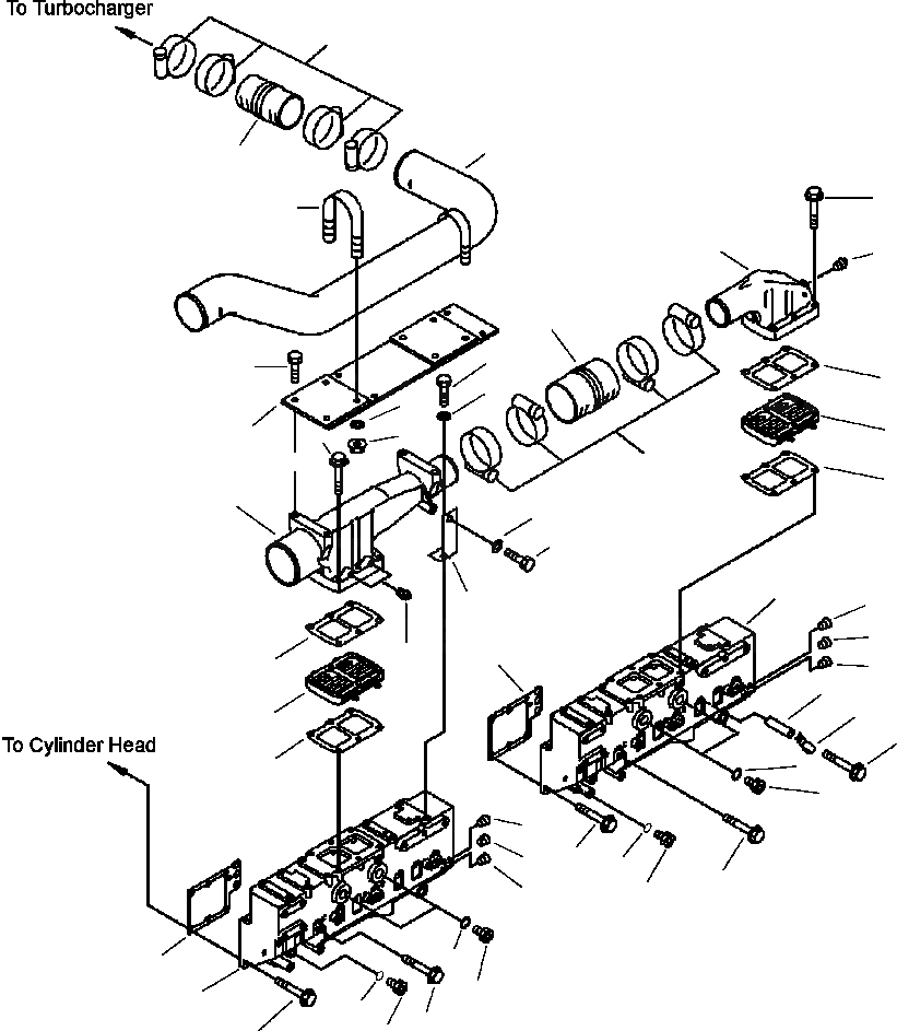 Схема запчастей Komatsu WA600-3LK - FIG. A-AD9 ТРУБОПРОВОД ВПУСКА ВОЗДУХА ДВИГАТЕЛЬ