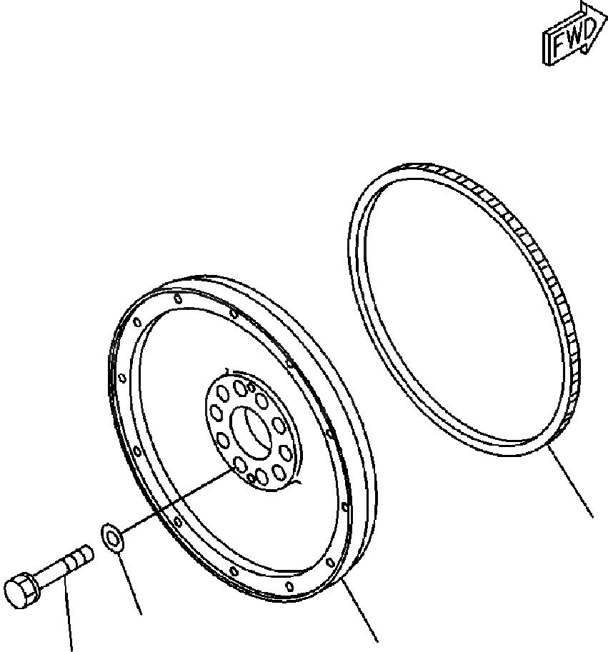 Схема запчастей Komatsu WA600-3LK - FIG. A-AB МАХОВИК ДВИГАТЕЛЬ