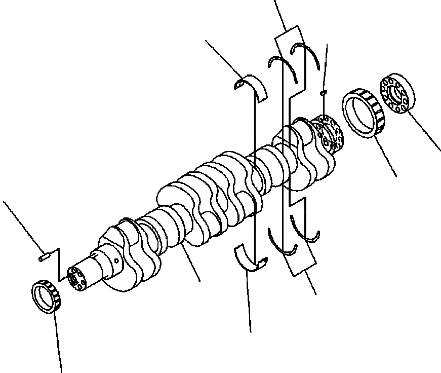Схема запчастей Komatsu WA600-3LK - FIG. A-AA8 КОЛЕНВАЛ ДВИГАТЕЛЬ