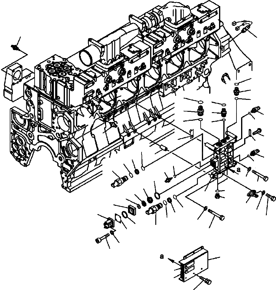 Схема запчастей Komatsu WA600-3LK - FIG. A7-AC УПРАВЛЯЮЩ. КЛАПАН И КРЕПЛЕНИЕ ДВИГАТЕЛЬ