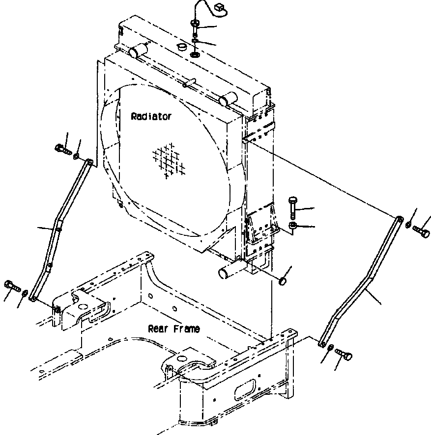 Схема запчастей Komatsu WA600-3LK - FIG. C-A РАДИАТОР - ЭЛЕМЕНТЫ КРЕПЛЕНИЯ И ДАТЧИК УРОВНЯ ВОДЫ СИСТЕМА ОХЛАЖДЕНИЯ