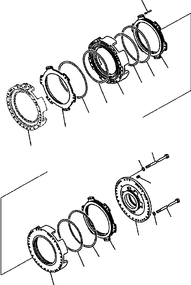 Схема запчастей Komatsu WA600-3LK - FIG. F-A ТРАНСМИССИЯ - РЕВЕРС/ПЕРЕД. И 4 МУФТА КОЖУХ СИЛОВАЯ ПЕРЕДАЧА И КОНЕЧНАЯ ПЕРЕДАЧА