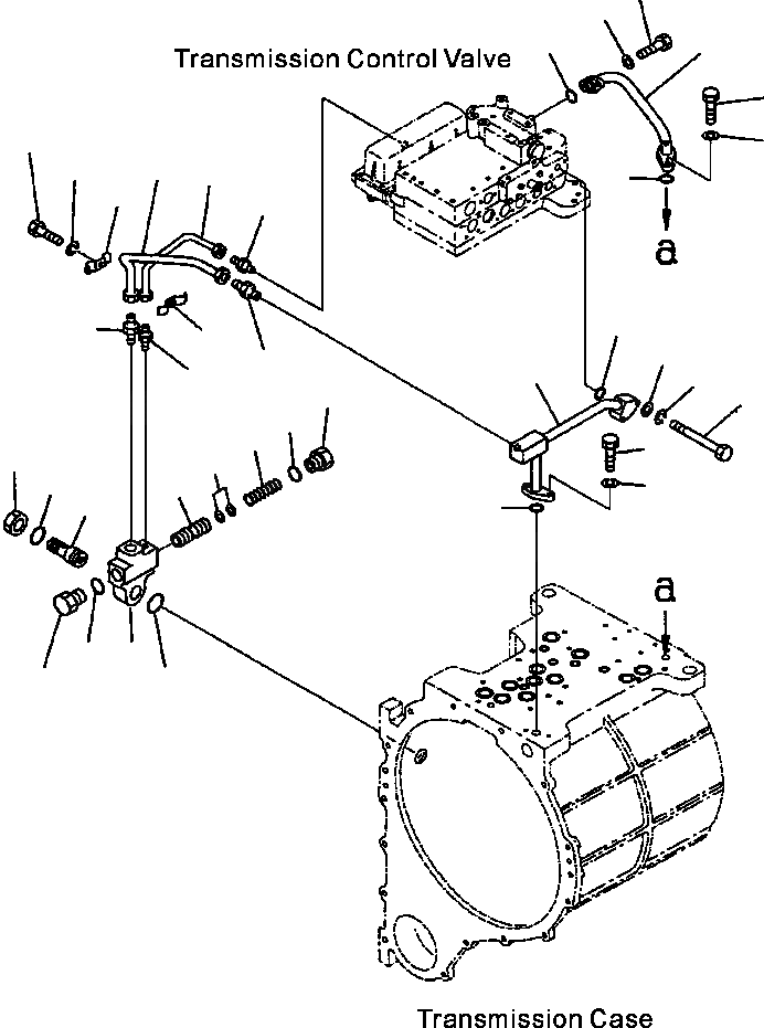 Схема запчастей Komatsu WA600-3LK - FIG. F-A ТРАНСМИССИЯ - СМАЗЫВ. КЛАПАН СИЛОВАЯ ПЕРЕДАЧА И КОНЕЧНАЯ ПЕРЕДАЧА