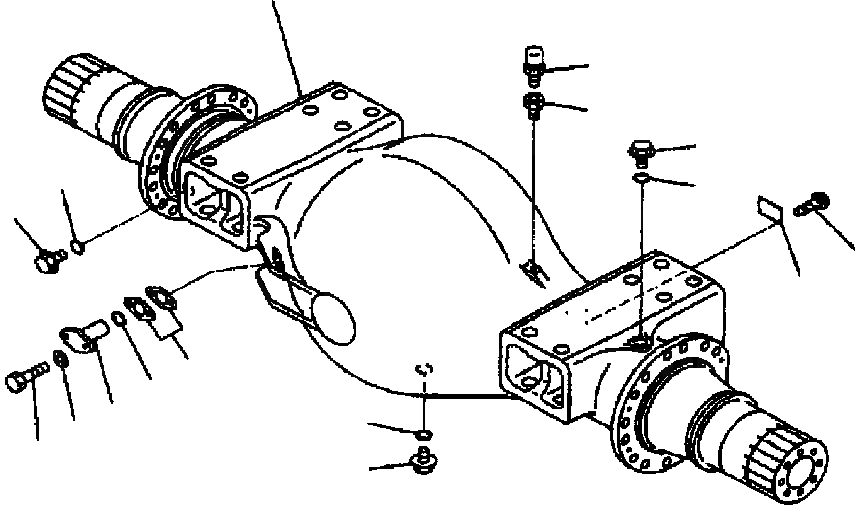 Схема запчастей Komatsu WA600-3LK - FIG. F-7A ПЕРЕДНИЙ МОСТ - КОЖУХ СИЛОВАЯ ПЕРЕДАЧА И КОНЕЧНАЯ ПЕРЕДАЧА