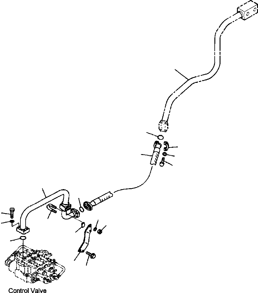 Схема запчастей Komatsu WA600-3LK - FIG. H-A ГИДРОЛИНИЯ - ЛИНИЯ ПОДАЧИ - УПРАВЛЯЮЩ. КЛАПАН ГИДРАВЛИКА
