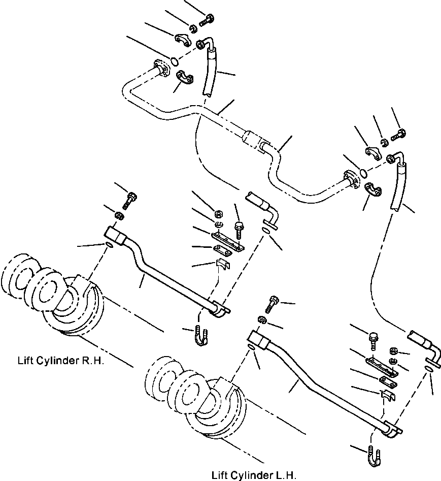 Схема запчастей Komatsu WA600-3LK - FIG. H-A ГИДРОЛИНИЯ - ЛИНИЯ ПОДАЧИ - ГИДРОЦИЛИНДР ПОДЪЕМА HEAD ГИДРАВЛИКА