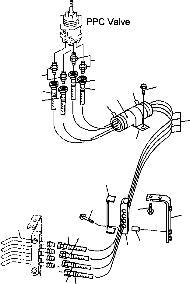 Схема запчастей Komatsu WA600-3LK - FIG. H-A ГИДРОЛИНИЯ - P.P.C. КЛАПАН - УПРАВЛЯЮЩ. КЛАПАН ГИДРАВЛИКА