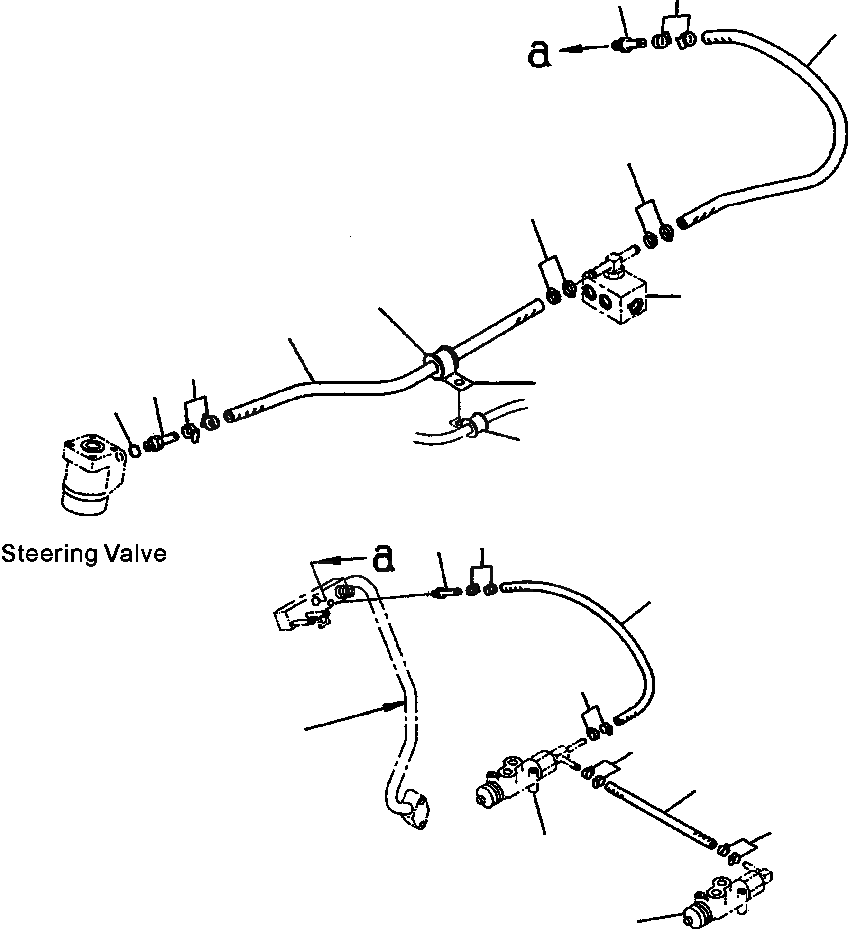 Схема запчастей Komatsu WA600-3LK - FIG. H-A РУЛЕВ. УПРАВЛЕНИЕ ЛИНИЯ - ВОЗВРАТН. ЛИНИЯ С ДЖОЙСТИК РУЛЕВ. УПРАВЛЕНИЕ ГИДРАВЛИКА
