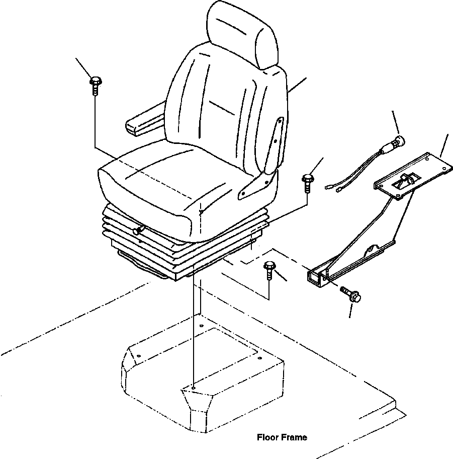 Схема запчастей Komatsu WA600-3LK - FIG. K-A СИДЕНЬЕ ОПЕРАТОРА - С ДЖОЙСТИК РУЛЕВ. УПРАВЛЕНИЕ КАБИНА ОПЕРАТОРА И СИСТЕМА УПРАВЛЕНИЯ
