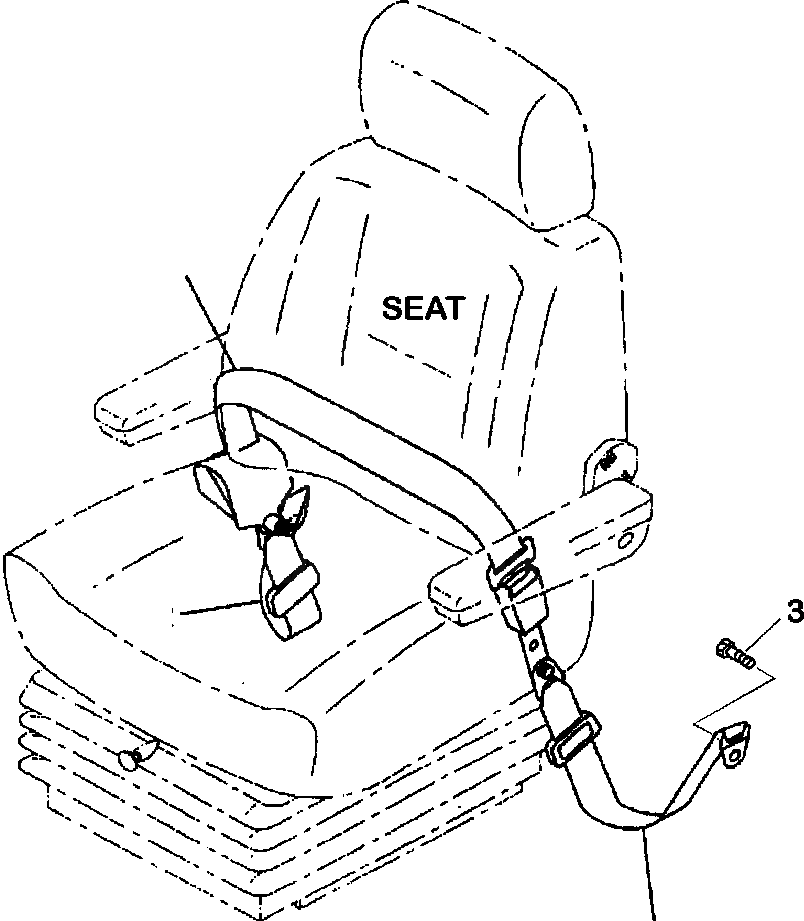 Схема запчастей Komatsu WA600-3LK - FIG. K-A РЕМЕНЬ БЕЗОПАСНОСТИ КАБИНА ОПЕРАТОРА И СИСТЕМА УПРАВЛЕНИЯ
