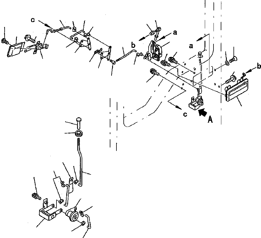 Схема запчастей Komatsu WA600-3LK - FIG. K-A ЛЕВ. ДВЕРЬ ASSEMBLY - ЗАМОК ДВЕРИ КАБИНА ОПЕРАТОРА И СИСТЕМА УПРАВЛЕНИЯ