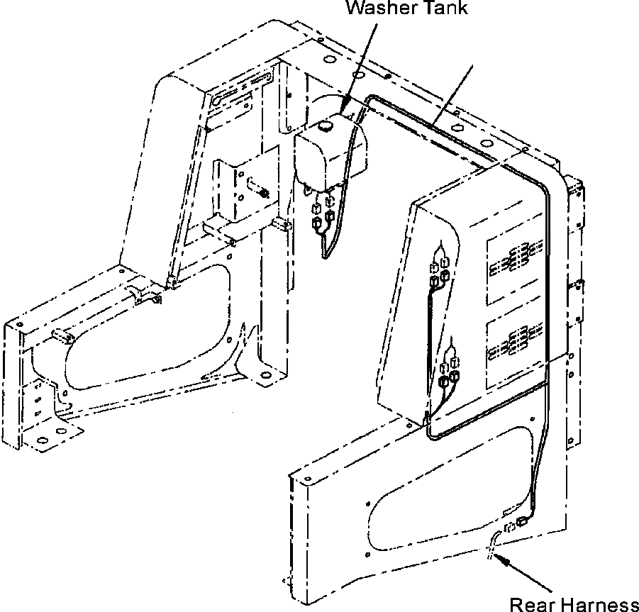 Схема запчастей Komatsu WA600-3LK - FIG. M-A ОТСЕК ДВИГАТЕЛЯ- ОТСЕК ДВИГАТЕЛЯПРОВОДКА ЧАСТИ КОРПУСА