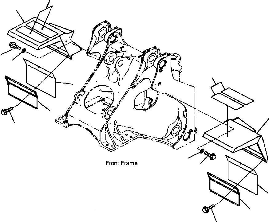 Схема запчастей Komatsu WA600-3LK - FIG. M-A ПЕРЕДН. КРЫЛО ЧАСТИ КОРПУСА