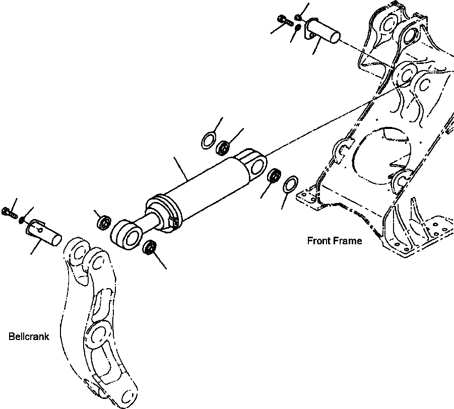 Схема запчастей Komatsu WA600-3LK - FIG. T-A ЦИЛИНДР КОВША - КРЕПЛЕНИЕ РАБОЧЕЕ ОБОРУДОВАНИЕ