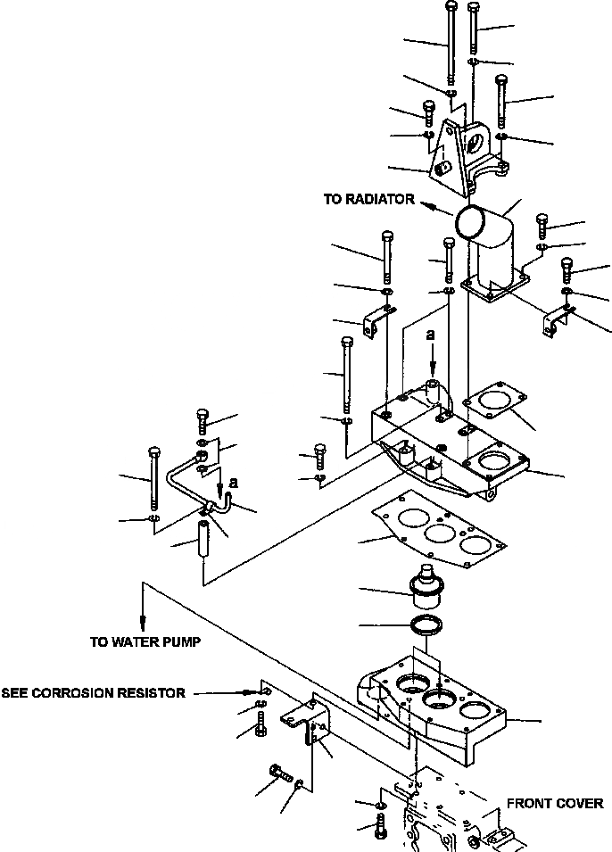 Схема запчастей Komatsu WA700-3L - FIG. A7-AD ТЕРМОСТАТ ДВИГАТЕЛЬ