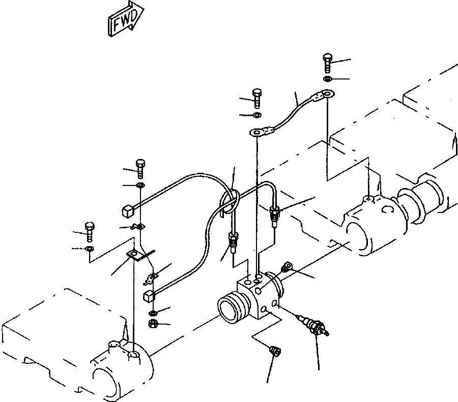 Схема запчастей Komatsu WA700-3L - FIG. A79-AD ДАТЧИК ТЕМПЕРАТУРЫ ВОДЫ ДВИГАТЕЛЬ
